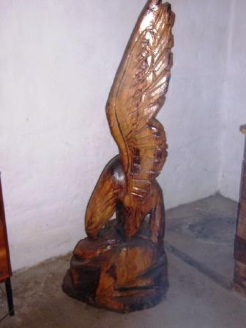 Holzfigur ADLER - Holzschnitzerei - Tiere - Skulptur - - Kunst Gemaelde Plastik - Arnsdorf