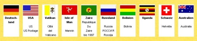 Flaggen-Steckkärtchen - Die erstklassige Ergänzung für jeden Sammler - Briefmarken - Königsfeld