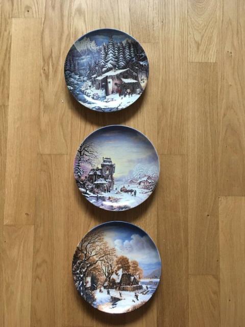 Wandteller Sammelteller Winterpoesien Fürstenberg Porzellan - Glas Porzellan Antiquarisch - Bonn