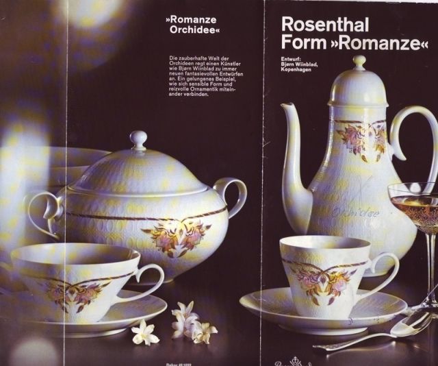 Kaffeeservice Rosenthal Romanze in weiß Orchidee - Glas Porzellan Antiquarisch - Hamburg