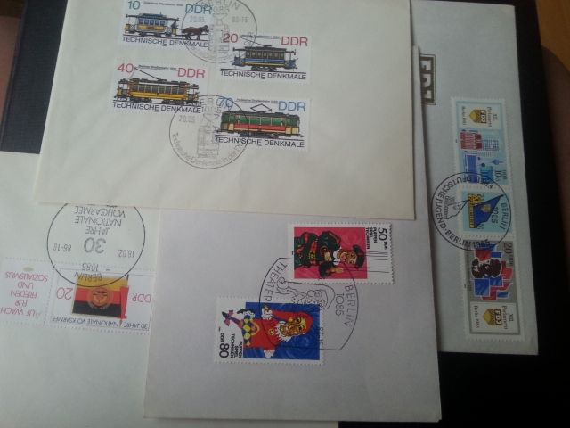 Gerbte brifmarken und brifumschlege - Briefmarken - berlin