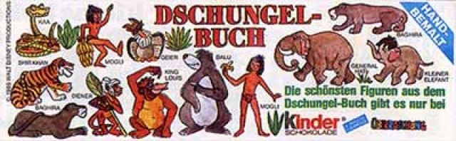 Dschungelbuch Beipackzettel Überraschungsei 1985 - Ueberraschungseier Figuren - Netphen 
