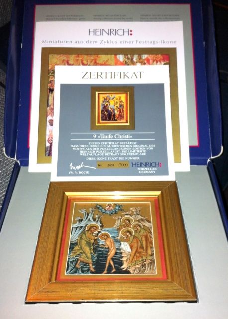 HEINRICH PORZELLAN - Villeroy & Boch -  9 Taufe Christi - 1993 - Glas Porzellan Antiquarisch - Nürnberg