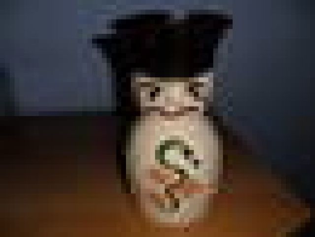   Saft oder Dekokrug   handgemalt - Glas Porzellan Antiquarisch - Nk