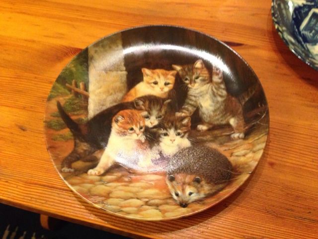 Sammelteller Abenteuer auf Samtpfoten Kaiser/ Seltmann Weiden Komplette Serie  1 - Glas Porzellan Antiquarisch - Lünen