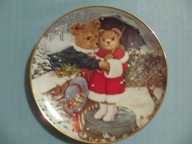 Franklin Mint Sammlerteller Fur-Ever Yours Limited Edition - Glas Porzellan Antiquarisch - Schömberg