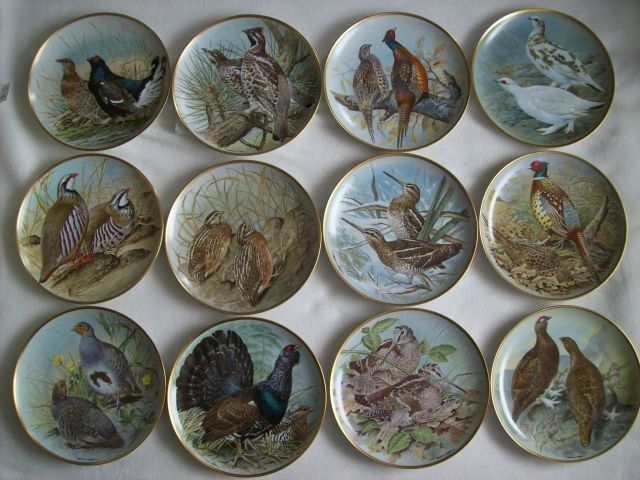 Sammlerteller,Wildvögel der Welt,komplette Serie,Limoges,Franklin Porzellan - Glas Porzellan Antiquarisch - Kaarst