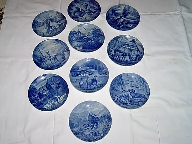 Muttertagsteller 1973 - 1982, Berlin Design - Glas Porzellan Antiquarisch - Fürth