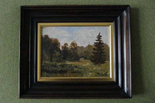 Georg Kiste, Almhütte, org.Ölbild mit Rahmen,signiert - Kunst Gemaelde Plastik - Berlin