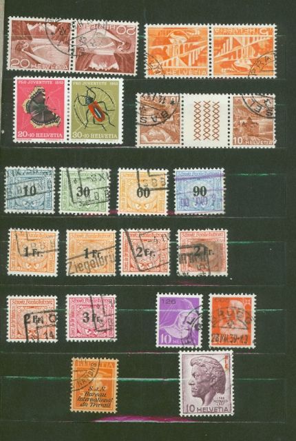 Schweiz Spezialmarken  Dienstmarken / Sondermarken  - Briefmarken - Holdorf