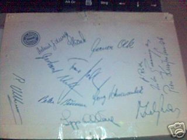 Autogrammkarte Bayern München 1969 - Fanartikel - Berlin