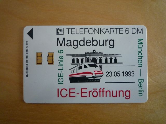 ICE Eröffnung 1993 - Telefonkarten - Schöneiche