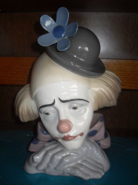 Lladro-Figur  Clownskopf - Glas Porzellan Antiquarisch - Giessen