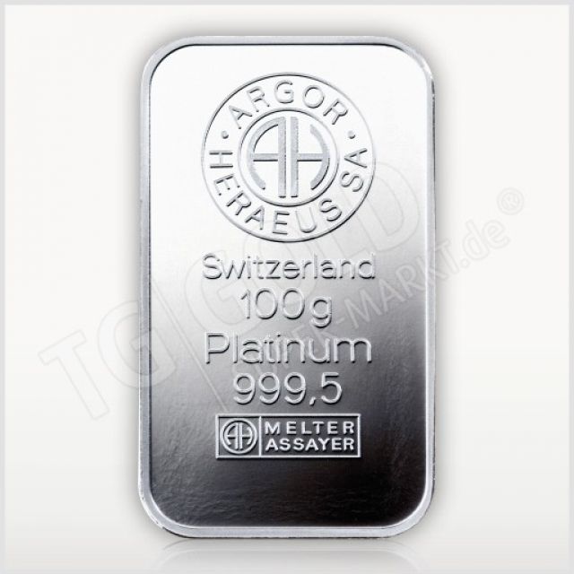 Platinbarren 100 Gramm 2 x vorhanden - Schmuck Edelmetalle Uhren - Lüder