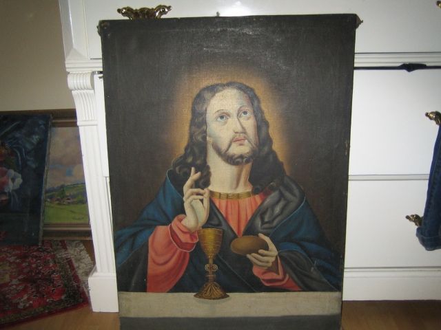 Ölgemälde Jesus beim Abendmahl - Sonstige Antiquitaeten - 93437