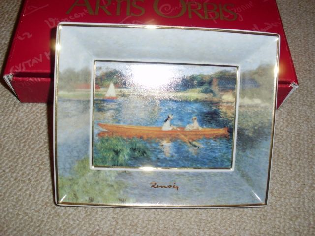 Goebel Schale eckig Auguste Renoir La Seine d Asnieres - Glas Porzellan Antiquarisch - Schweinfurt