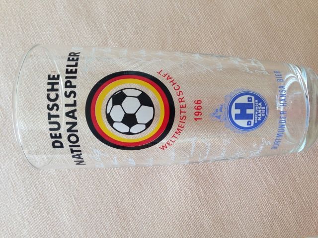 Bierglas Fußballweltmeisterschaft 1966 - Glas Porzellan Antiquarisch - Oberriexingen 