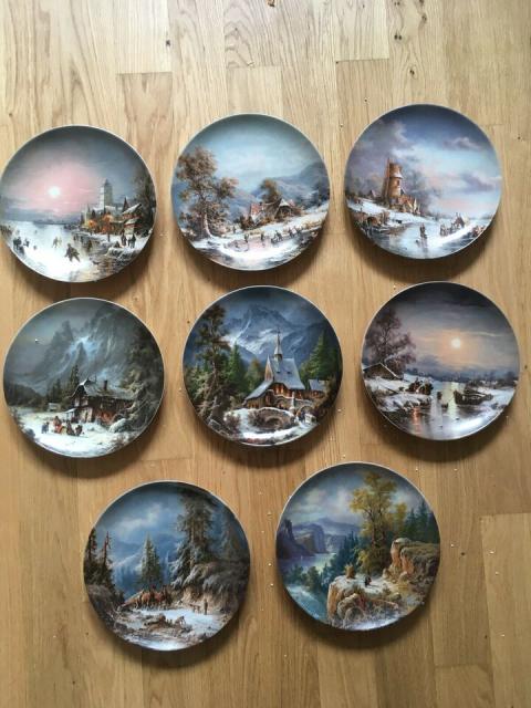 Wandteller Romantische Winterimpressionen Porzellanmanufaktur Fürstenberg - Glas Porzellan Antiquarisch - Bonn