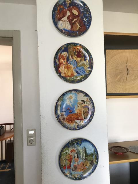 Schöne Wandteller aus Nachlass - Glas Porzellan Antiquarisch - Hechingen