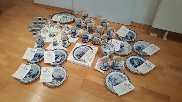 68-teilige DelfterSammlung  - Glas Porzellan Antiquarisch - Hillscheid 