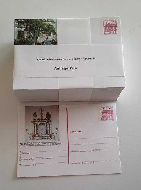 208 Bildpostkarten, Auflage 1987 zu je 60Pf (neu) - Postkarten Filme Fotos - Duderstadt