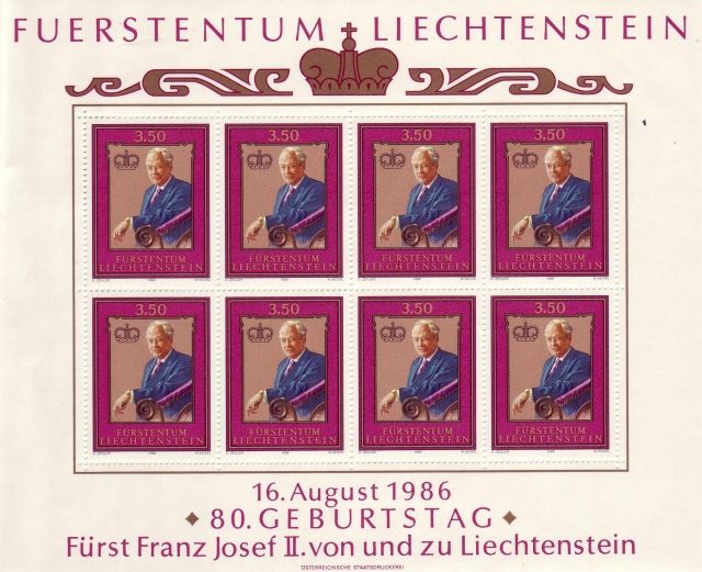 Kleinbogen 903 Fürstentum Liechtenstein, postfrisch - Briefmarken - Andechs