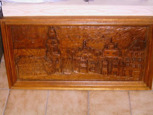 Geschnitztes Holzbild Marktplatz Rinteln - Sonstige Antiquitaeten - Hessisch Oldendorf