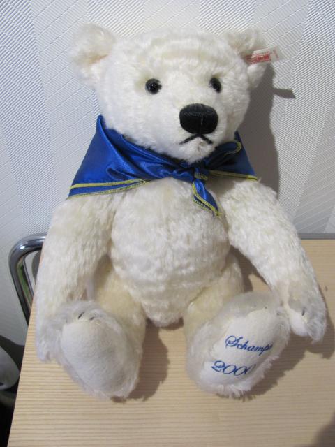 STEIFF Teddybär 'Schampus 2000', 32 cm - Spielzeug Sammlungen - Seevetal