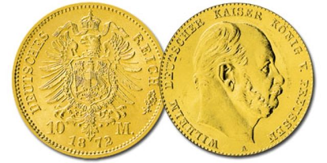 10 Mark Wilhelm Deutscher Kaiser König v. Preussen 1875 - Muenzen - Zwiesel