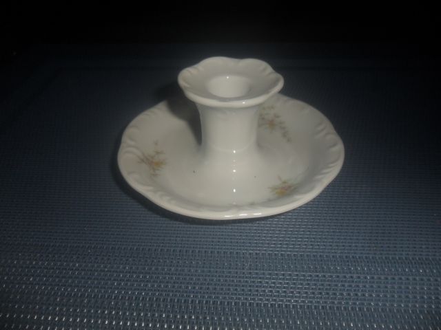 Rosenthal Monbijou Grüne Ranke  Kerzenleuchter - Glas Porzellan Antiquarisch - nk