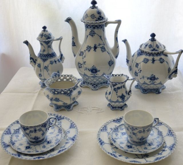 Royal Copenhagen Musselmalet, Kaffeegeschirr, Vollspitze,1. Wahl - Glas Porzellan Antiquarisch - Berlin