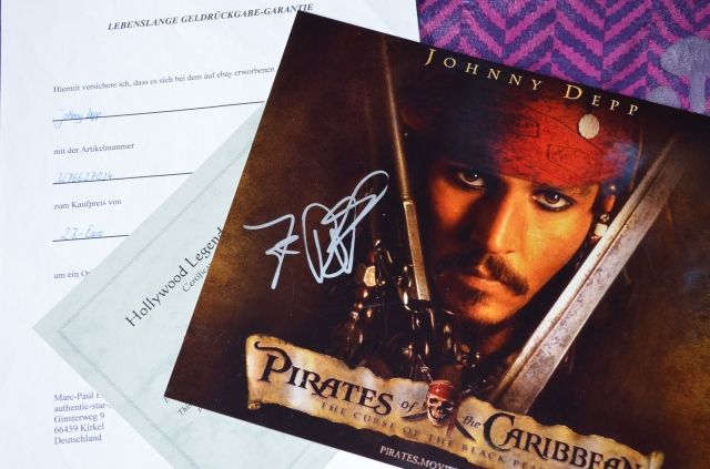 Original Johnny Depp Autogramm mit Zertifikat - Fanartikel - Freising
