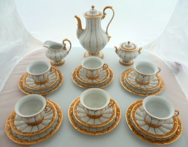 Meissen prunk-kaffeeservice,x-form,für 6 personen,1.wahl - Glas Porzellan Antiquarisch - kassel