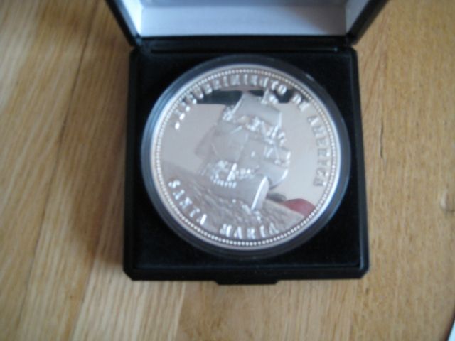 5 Onzas Münze Santa Maria 999,9 Silber 155,5 Gramm - Muenzen - Salzgitter