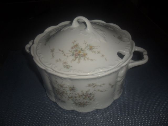 Rosenthal Monbijou Grüne Ranke   Terrine - Glas Porzellan Antiquarisch - nk