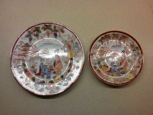 Japan Teller Sammelgedeck - Glas Porzellan Antiquarisch - Eberstadt