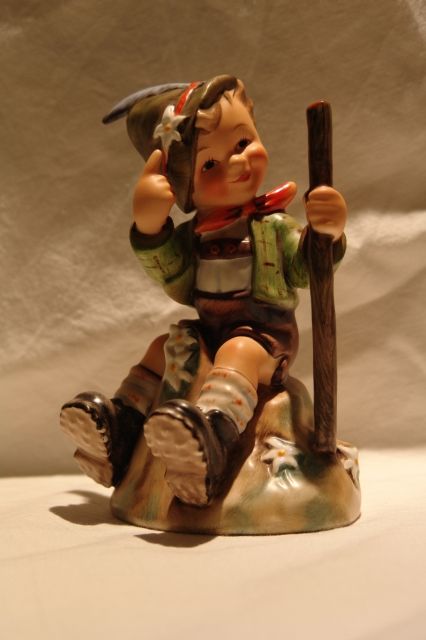 Hummel Figur Mountaineer Nr. 315 von 1955 - Glas Porzellan Antiquarisch - Geretshausen