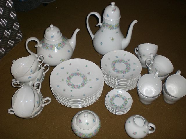 Komplettes feines Rosenthal Porzellan Tee- & Kaffeeservice - Glas Porzellan Antiquarisch - Hamburg