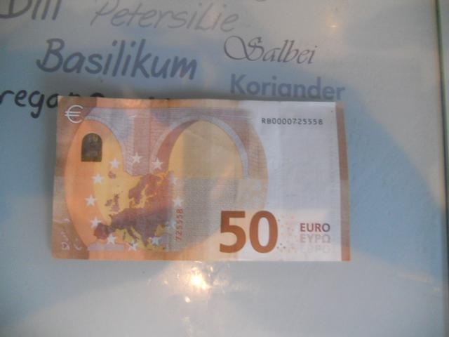 50 Euro Schein mit der Nummer RB 0000725558 - Muenzen - Waghäusel