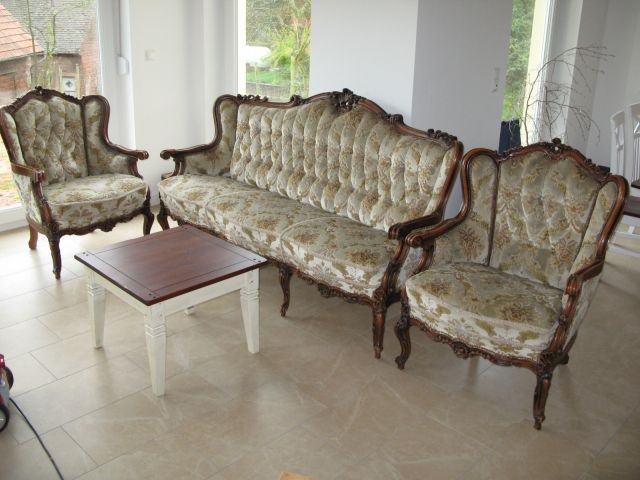 Antik Biedermeier Sofa Louis XV 2 Sessel Landhaus Shabby 1500 € - Moebel Antiquarisch - 67655 Kaiserslautern