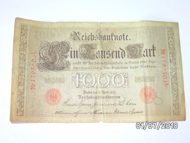 Reichsbanknote - Muenzen - Boffzen