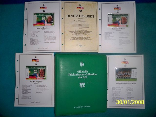 Offizielle Telefonkarten-Collection des DFB WM 94 - Telefonkarten - Hamburg
