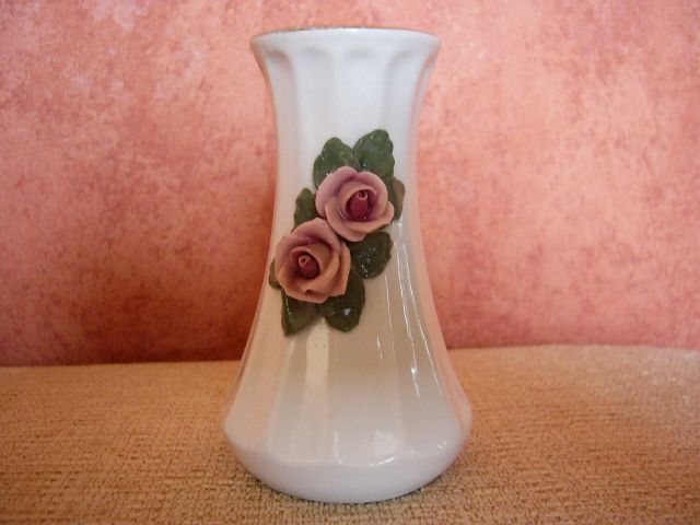 Alte Vase - Dresdener Porzellan - Glas Porzellan Antiquarisch - Borken