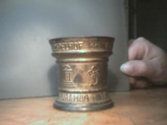 Alter schwerer eiserner  verzierter Becher, Chemische Fabrik Tempelhof - Sonstige Antiquitaeten - Freiburg