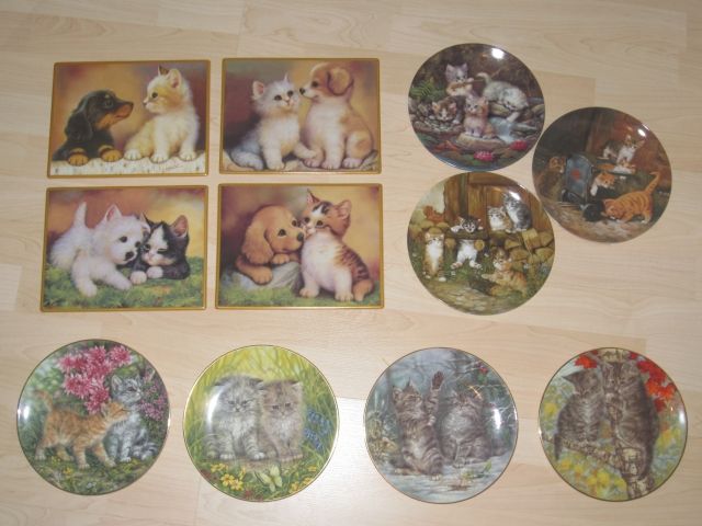 Katzen Sammelteller von Kahla/The Bradford Exchange - Glas Porzellan Antiquarisch - Rosenberg