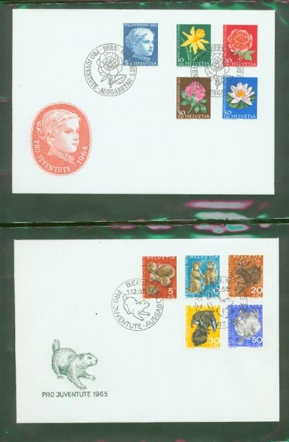 Schweiz Ersttagesbriefe 1964 -1983 Pro Juventute/Patria - Briefmarken - Holdorf