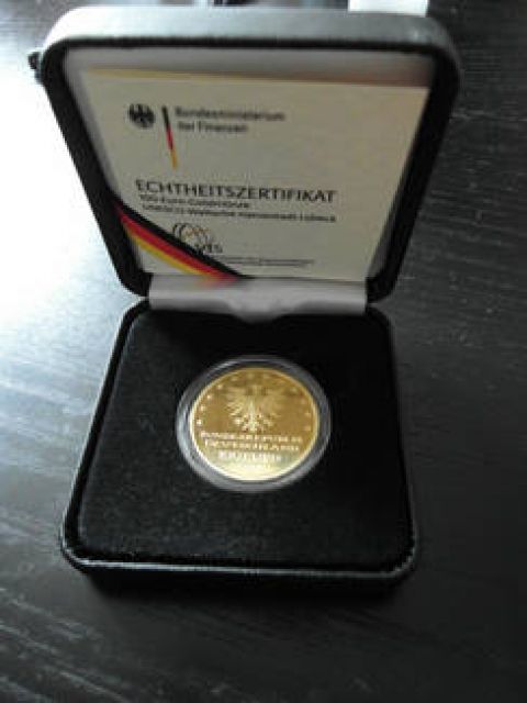 100 Euro Goldmünze Hansestadt Lübeck 2007 D aus 999,9 Gold - Muenzen - Bremen