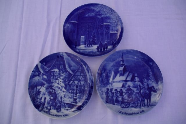 Weihnachtsteller Berlin Design - Glas Porzellan Antiquarisch - Oberwesel