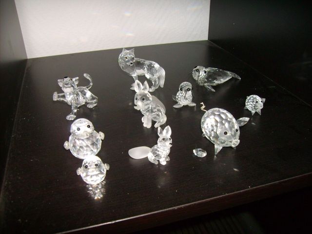 21 Swarovski Figuren Tiere - Glas Porzellan Antiquarisch - Wuppertal