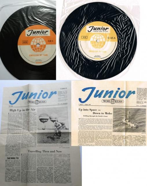 JUNIOR WORLD AND PRESS –Sprachzeitung mit Schallplatte, Englisch by Ear, 1960 -1 - Sonstige Sammlungen - Duderstadt